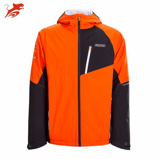 Men&prime; S Waterproof Ski Jacket Warm Winter Snow Coat Mountain Windbreaker Reflective Piping Hooded Raincoat