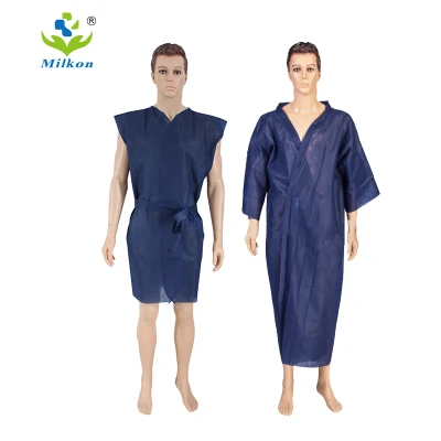 Albornoz desechable para spa Albornoz desechable no tejido Albornoz desechable tipo kimono