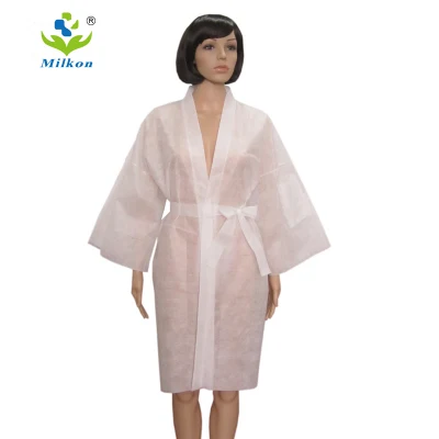 Pijamas desechables no tejidos del traje de la sauna del kimono para el masaje del salón de belleza