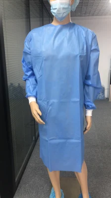 Vestidos de aislamiento quirúrgico impermeables protectores desechables profesionales PE PP CPE